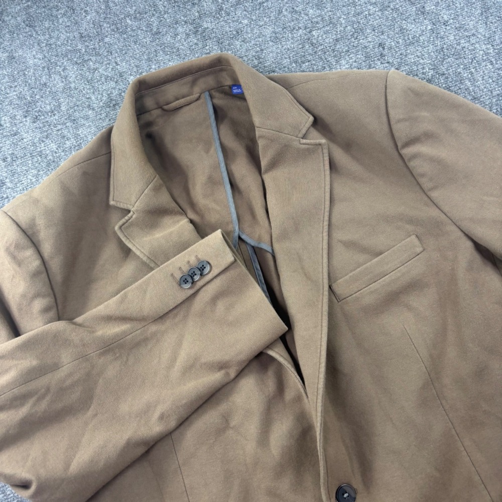 Artefact Blazer Size XXL Brown Cotton Blend Stretch Two Button Jacket Men's